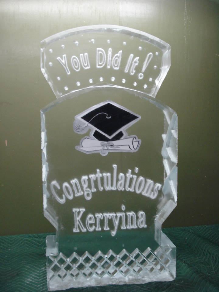 Graduation Ice Art Sculptures Ice Slicers Lafayette, LA